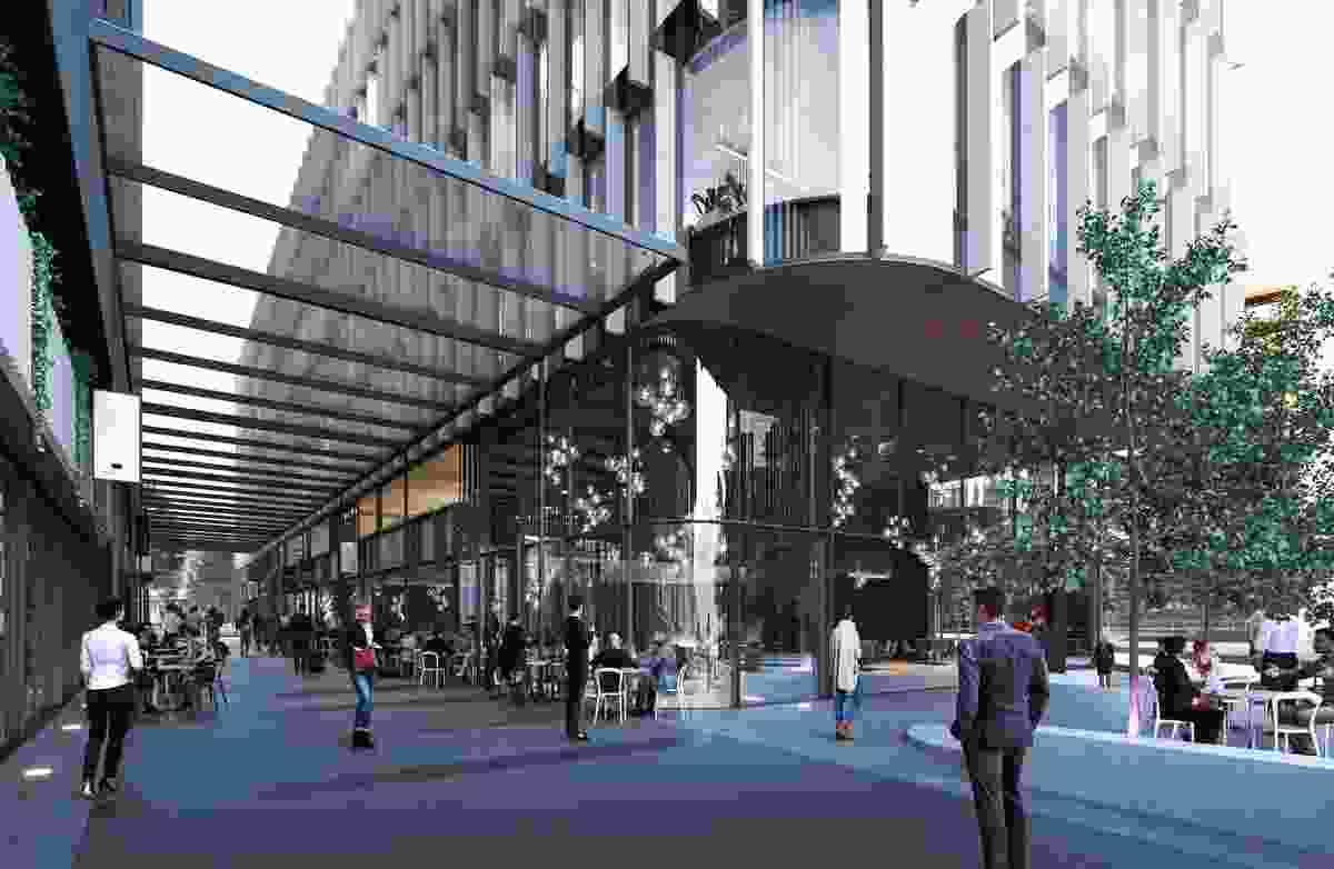 The proposed Constitution Place development will feature a laneway connecting the neighbouring Canberra Theatre to Constitution avenue.