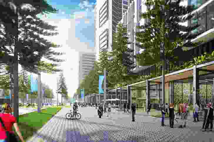 A concept design for Olympic Boulevard by Sydney Olympic Park Authority (SOPA) with assistance from Ruker Urban Design.