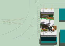 Site plan of the scheme
by CR Architecture and Sense Architecture (Vic), which
was placed second.