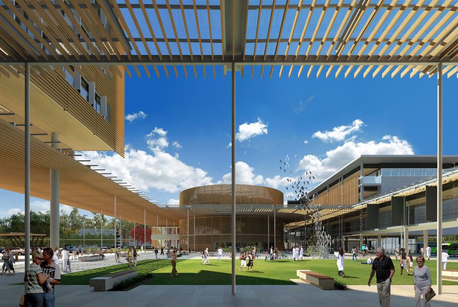 The Sunshine Coast University Hospital by Architectus and HDR Rice Daubney.