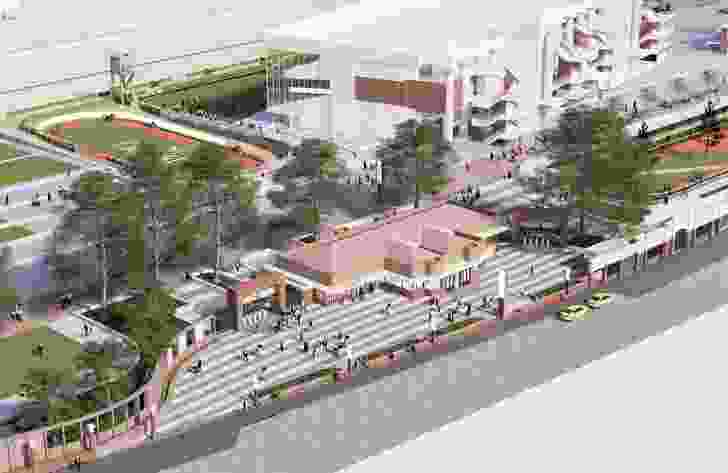 Caulfield Racecourse redevelopment concept by MGS Architects.