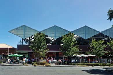 The new roof speaks to the South Melbourne’s industrial past.