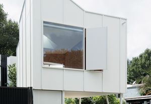 Erskineville Creature transforms an existing rear garage into a compact granny flat with carport beneath.