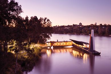 Brisbane Ferry Terminals by Aurecon and Cox Rayner Architects (now Cox Architecture), landscape architecture by Lat27.