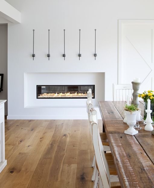 Escea DX1500 frameless ducted gas fireplace complements minimalist ...