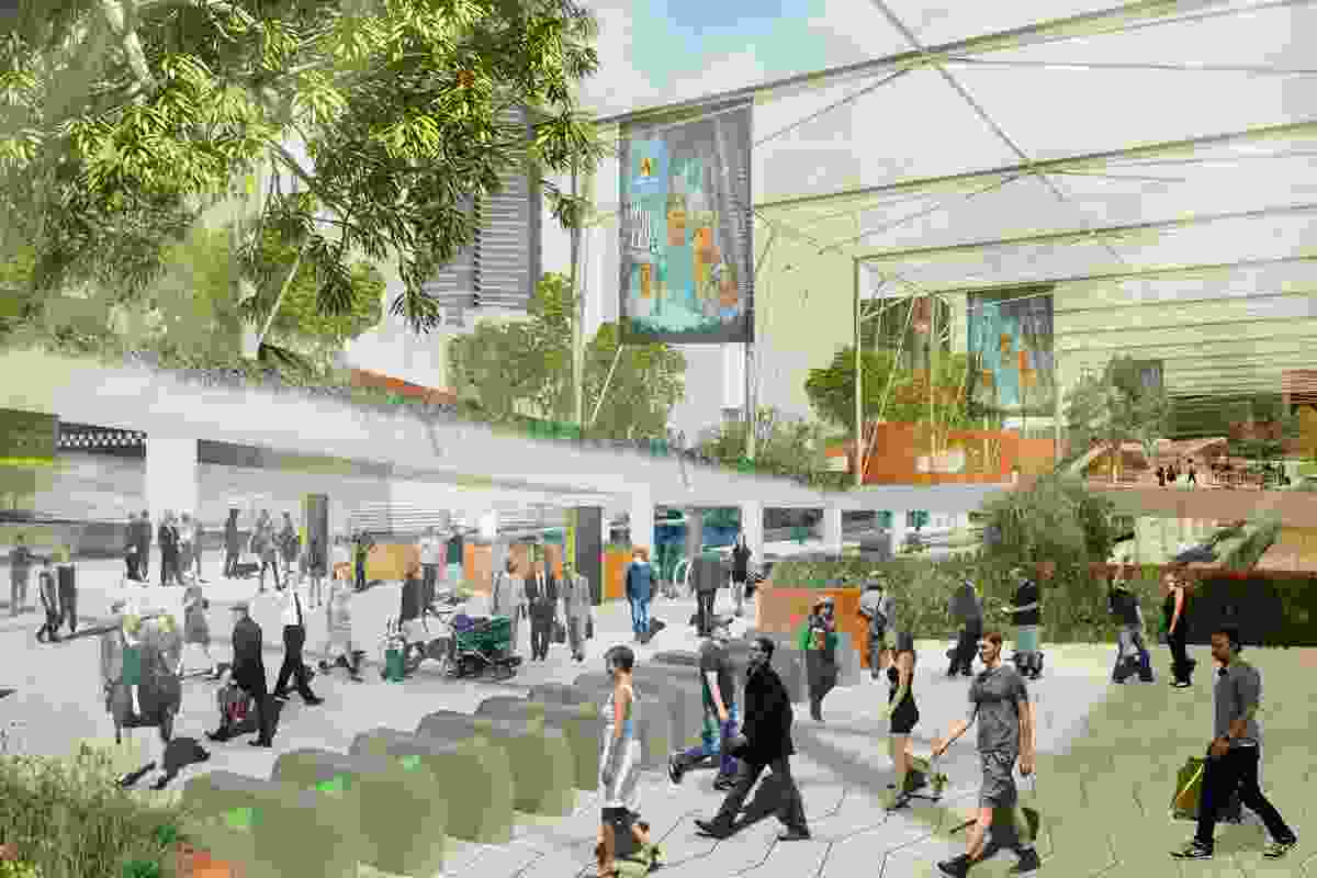 Peoples Choice winning entry in the Flinders Street Station Design Competition by Colombian students Eduardo Velasquez + Manuel Pineda + Santiago Medina.