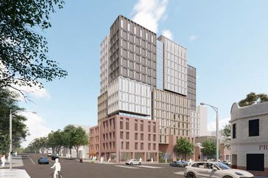 Proposed student tower at166-176 Bouverie Street and 183-187 Grattan Street in Carlton.