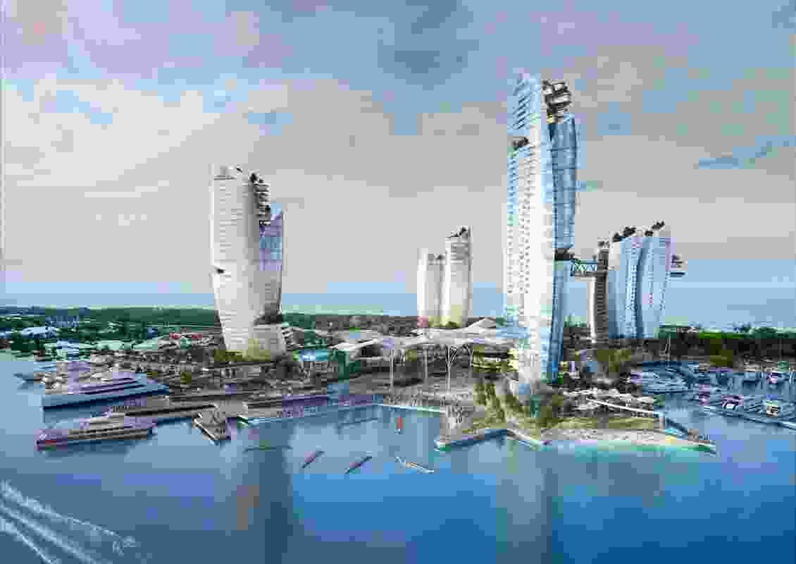The proposal for the Gold Coast Integrated Resort consists of five towers.