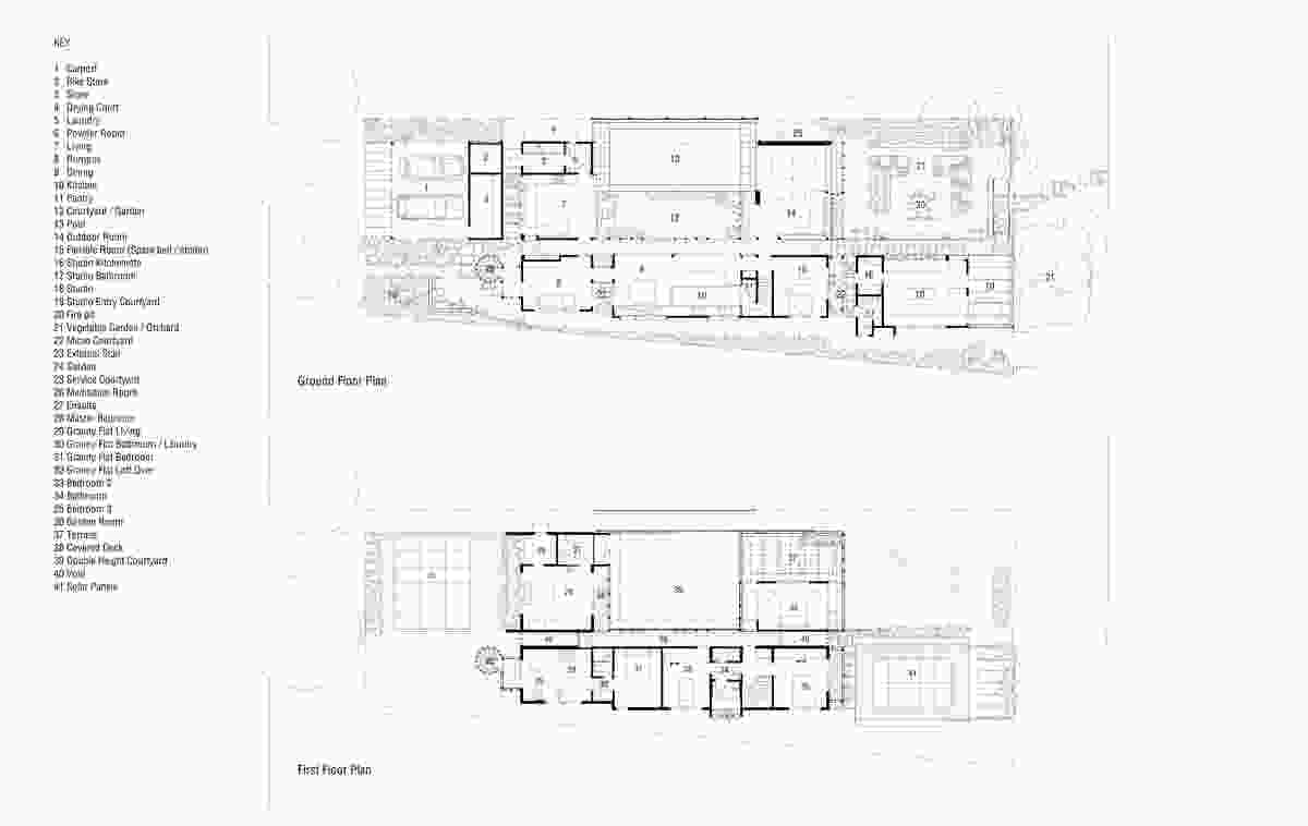 Plans of Live Work Share House by Bligh Graham Architects.