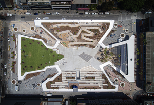 The recently completed Prahran Square in Melbourne, by Lyons Architecture and Aspect Studios.