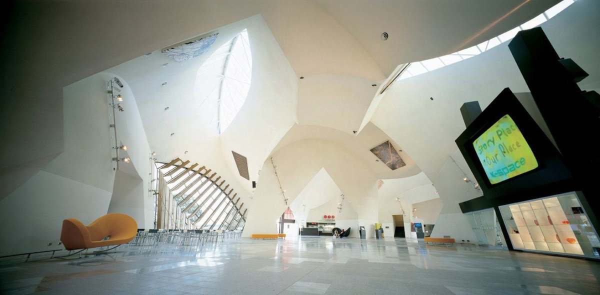 The Great Hall at the National Museum of Australia in Canberra (2001) by ARM Architecture.