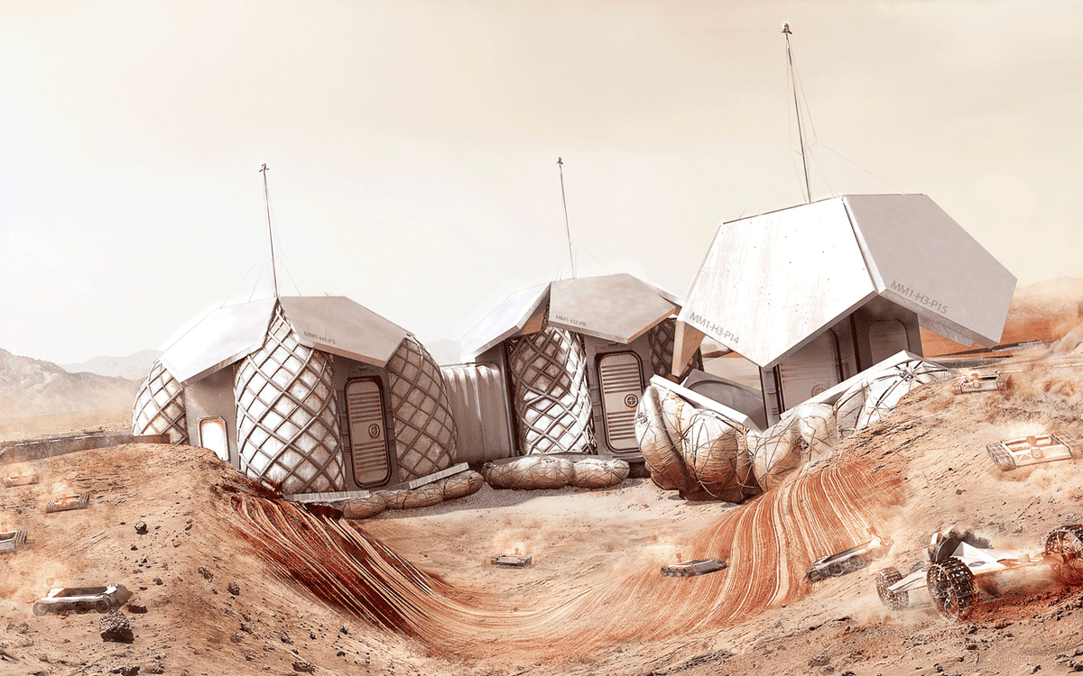 Foster and Partners' design for a Martian settlement.