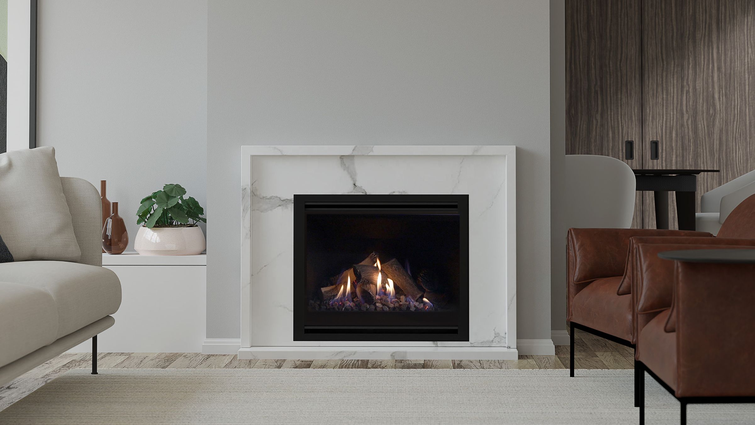 DF series gas fireplaces by Escea | ArchitectureAu