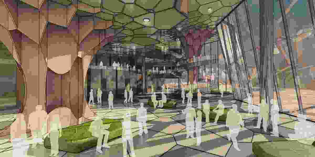 The foyer of the proposed theatre.