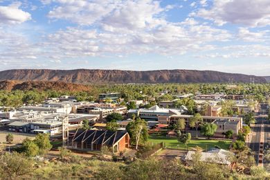 Views of Alice Springs township.