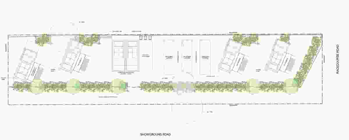 Site plan of the Tiny Homes Foundation pilot project designed by NBRS Architecture.