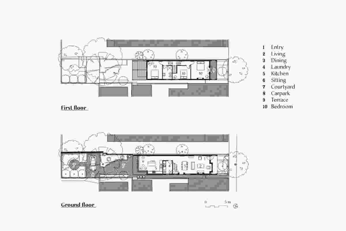 Plans of Hird Behan House by Christopher Polly Architect.