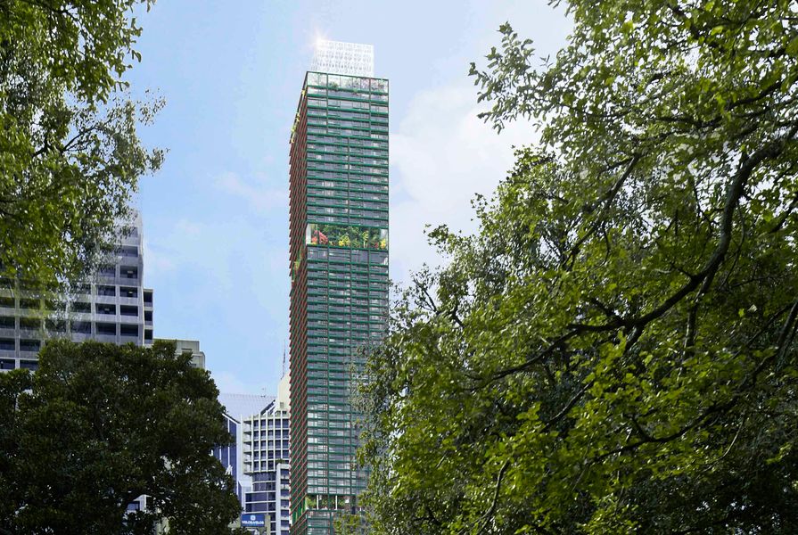 The mixed-use tower at 383 La Trobe Street designed by Ateliers Jean Nouvel and Architectus.