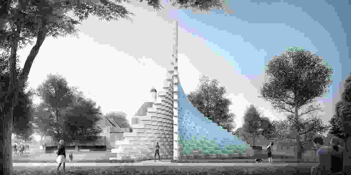 The 2016 Serpentine pavilion designed by Bjarke Ingels.