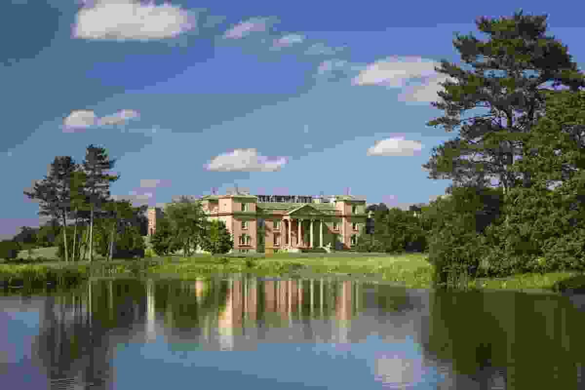 The south front of the house Brown built seen across his river at Croome Court, Croome D’Abitot, Worcestershire.

