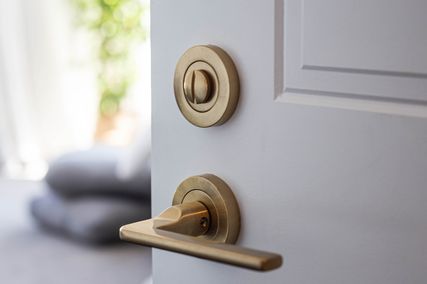 Windsor Hardware's Italian collection of solid brass door hardware.
