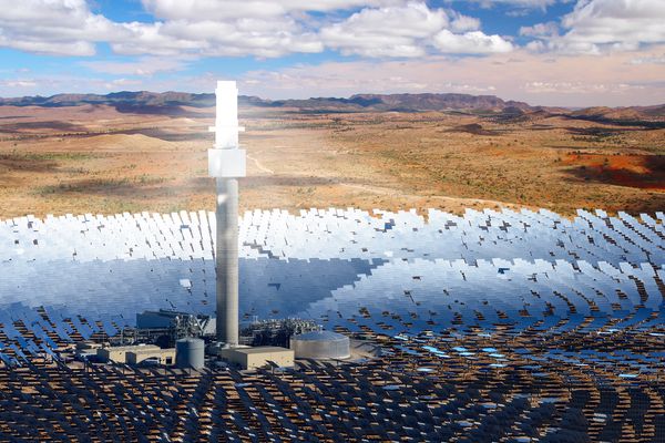 Aurora will use thousands of mirrors, or heliostats, to reflect and concentrate sunlight onto a central receiver on top of a tower.