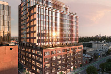 The T3 Collingwood hybrid timber tower on Wellington Street, expected to be completed 2023.