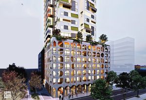The proposed tower at Lot 52, 195 Pier Street, Perth, designed by Klopper and Davis Architects.