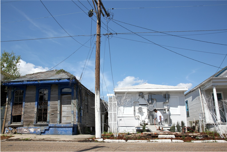 Kirsha Kaechele installation in post-hurricane New Orleans.