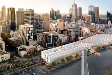 The winning proposal for Flinders Street Station design competition by Hassell + Herzog & de Meuron.