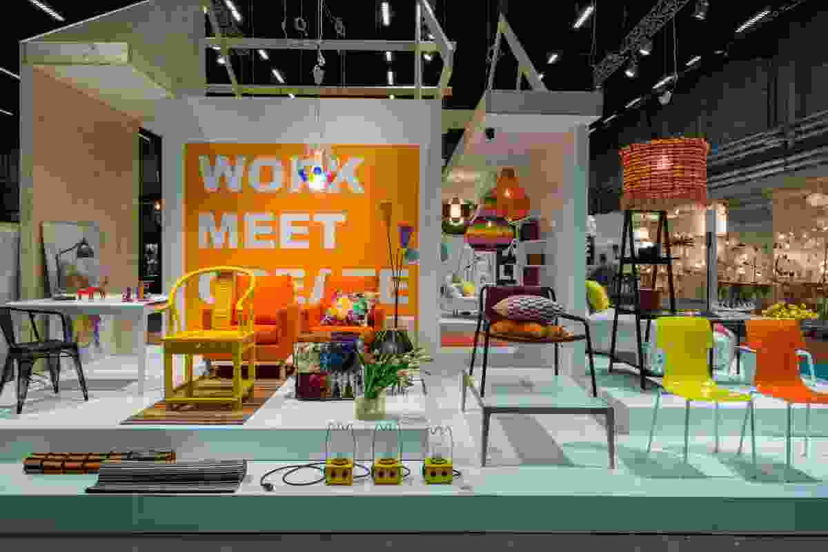 Citrus in the workplace was another trend at Stockholm Design Week.