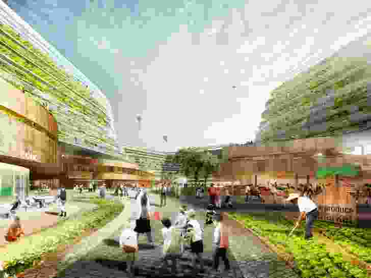 Home Farm, a concept by Singapore-based Spark Architects, is a speculative housing model that combines retirement living with commercial farming.