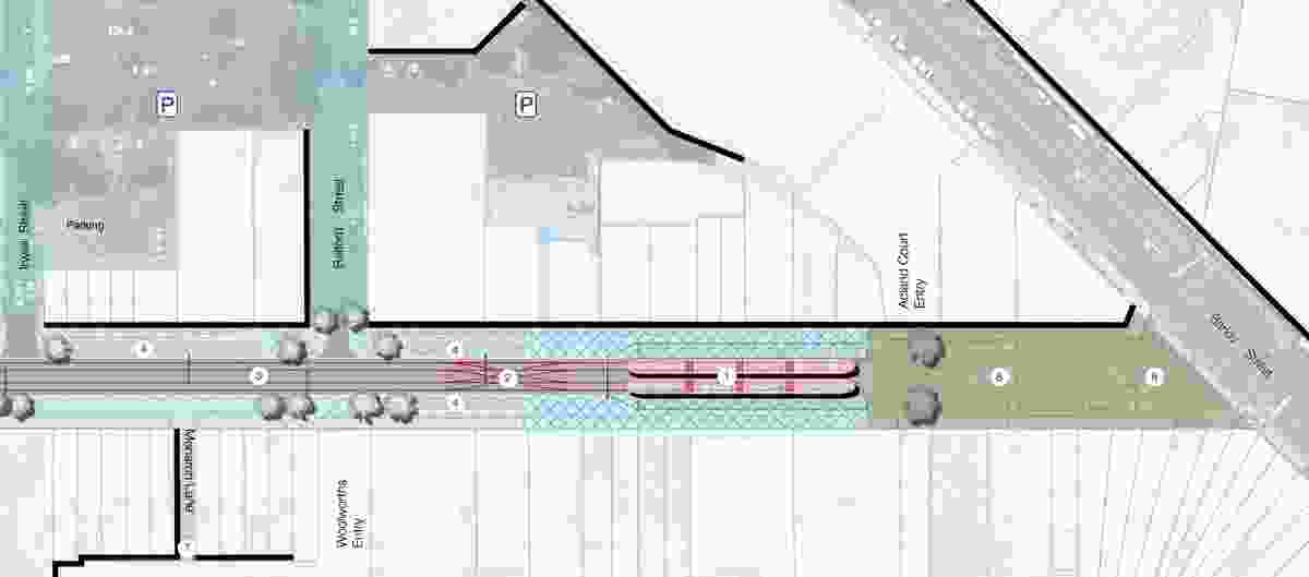 The plans would see parking spaces removed, the construction of a new tram stop and one end of the street permanently closed to traffic to create a new pocket of public space.