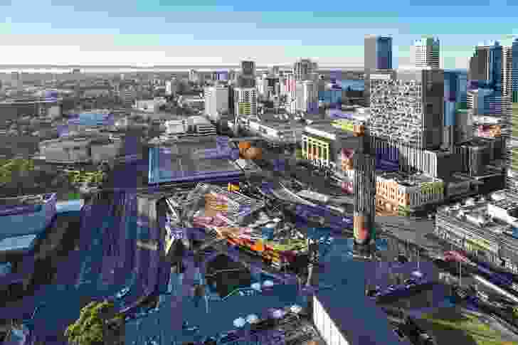 Previously separated by railway lines, the Perth CBD and Northbridge are now connected by the multi-level development.