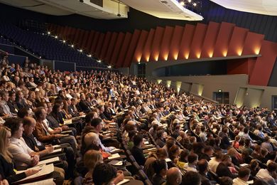 The audience at Making, the 2014 National Architecture Conference held at the Perth Convention and Exhibition Centre.