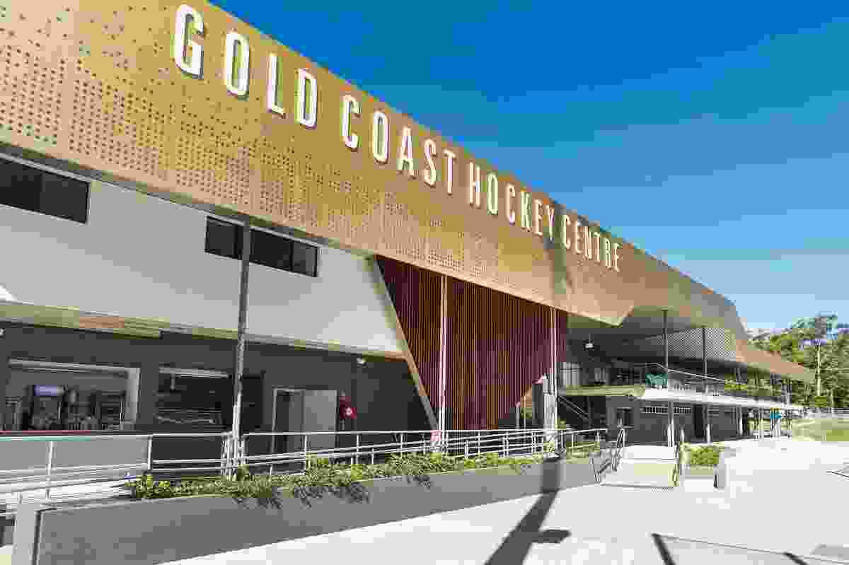 Post-games, the Gold Coast Hockey Centre (2017) by Mode will be home to both the Gold Coast Hockey Association and the Labrador Hockey Club.
