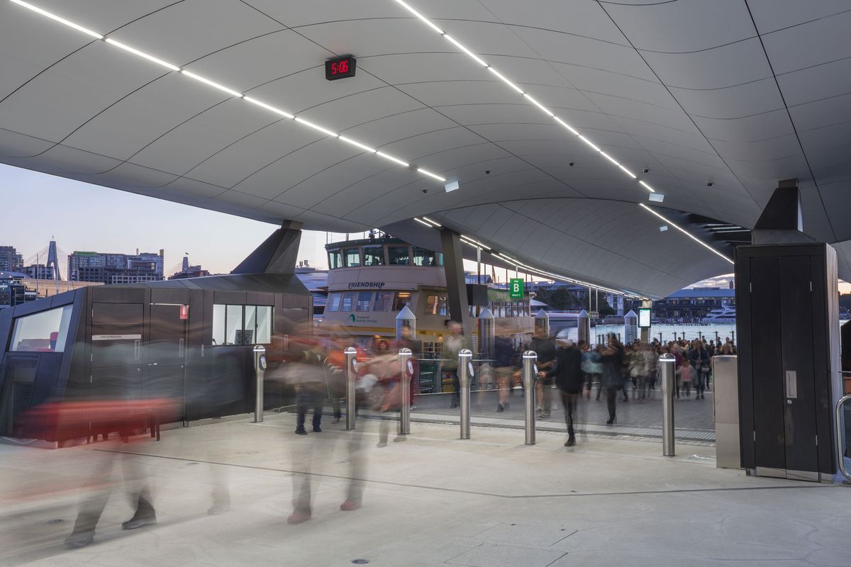 Cox Architecturedesigned Barangaroo ferry hub opens ArchitectureAU