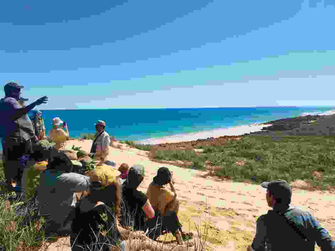 Participants walk the beaches and dunes accompanied by community members who unfold the stories of the landscape along the way.