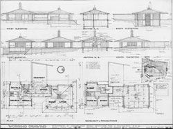 Drawings
of the Mathers House, 1964, by Steve Trotter at
Fulton Collin and Partners. Fulton Trotter and Partners.