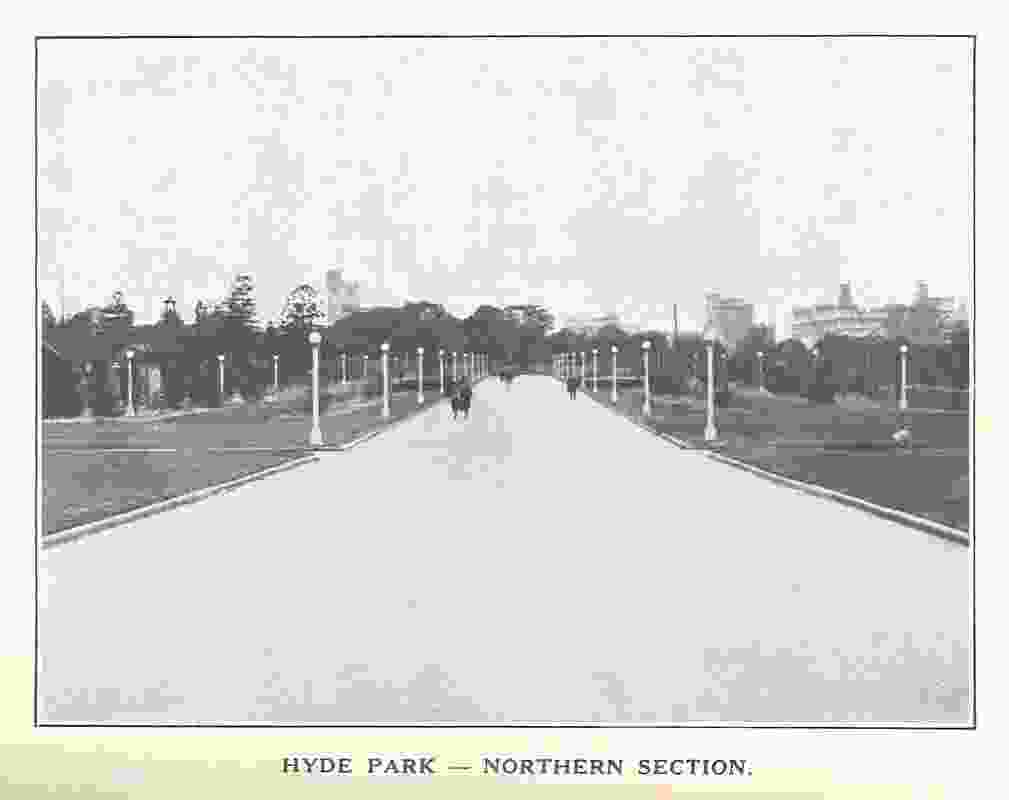 Hyde Park North after completion of the underground railway, 1930.