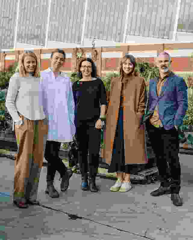 The team at Core Collective Architects: Emily Ouston, Kathrine Vand, Ceridwen Owen, Georgina Russell and Ryan Strating.
