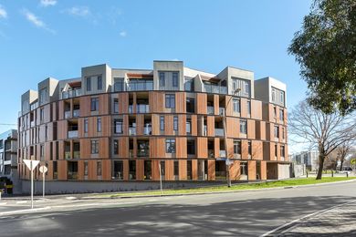 An affordable housing apartment complex in North Melbourne designed by Fender Katsalidis.