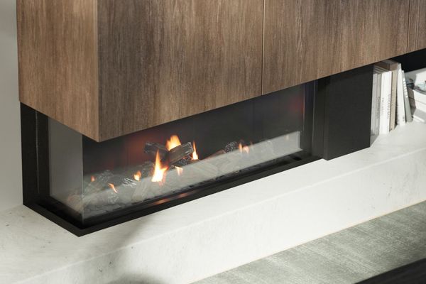 DN Corner and Peninsula gas fireplaces by Escea | ArchitectureAu