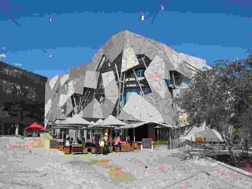 The existing Yarra Building at Federation Square by Lab Architecture Studio and Bates Smart.
