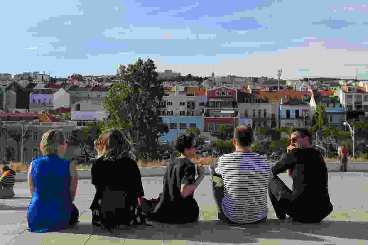 The 2019 Australian Institute of Architects Dulux Study Tour winners in Lisbon.