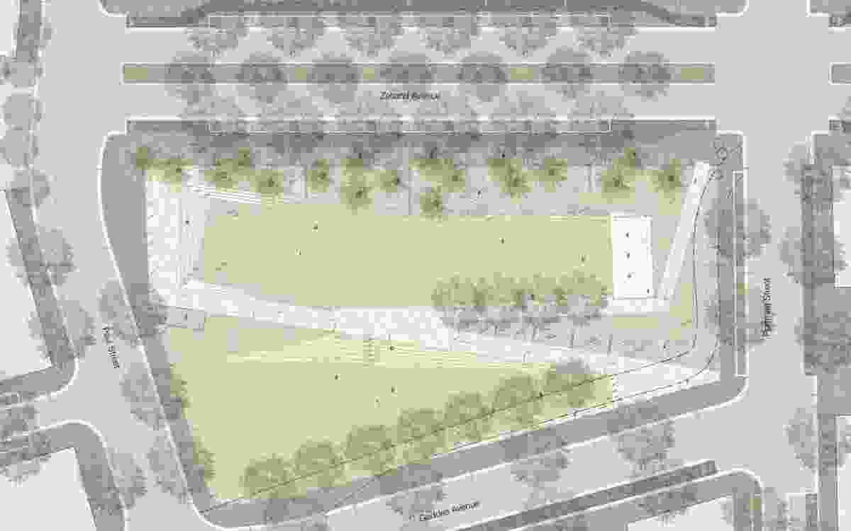 Conceptual design for Drying Green Park by McGregor Coxall.