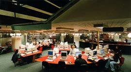 The RMIT Swanston Library Flexible Learning Centre replaced bookstacks with computer terminals.
