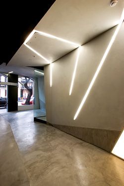 Ground floor space between the entry and foyer. Looking out to George Street.