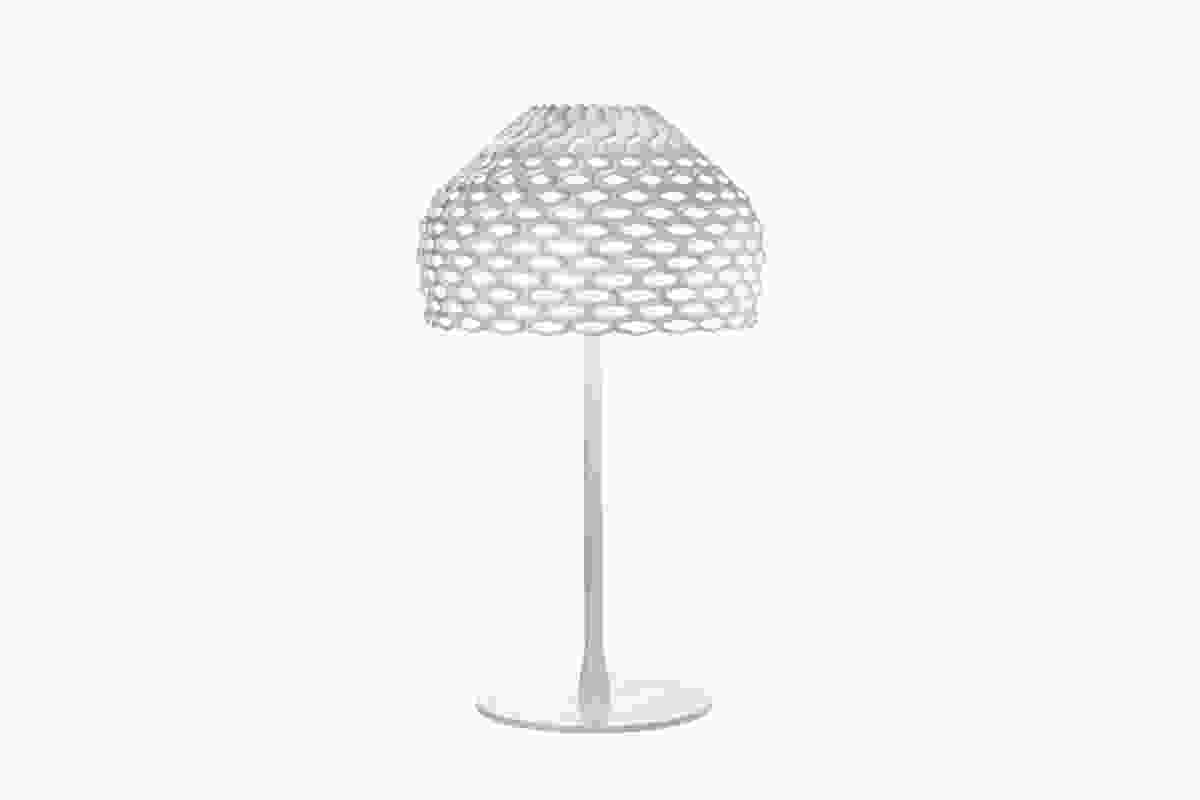 Tatou table lamp by Patricia Urquiola in white.
