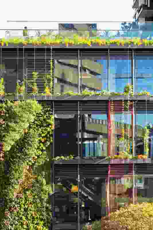 Almost 50 percent of the towers’ facades are planted with green walls designed by French botanist Patrick Blanc.